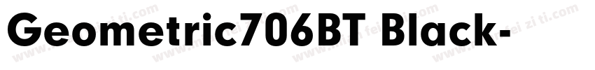 Geometric706BT Black字体转换